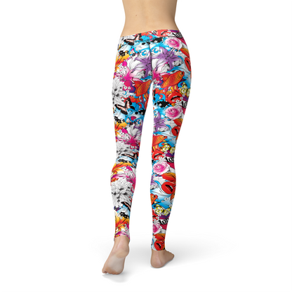 Avery Tattoo Fish and Flowers Leggings